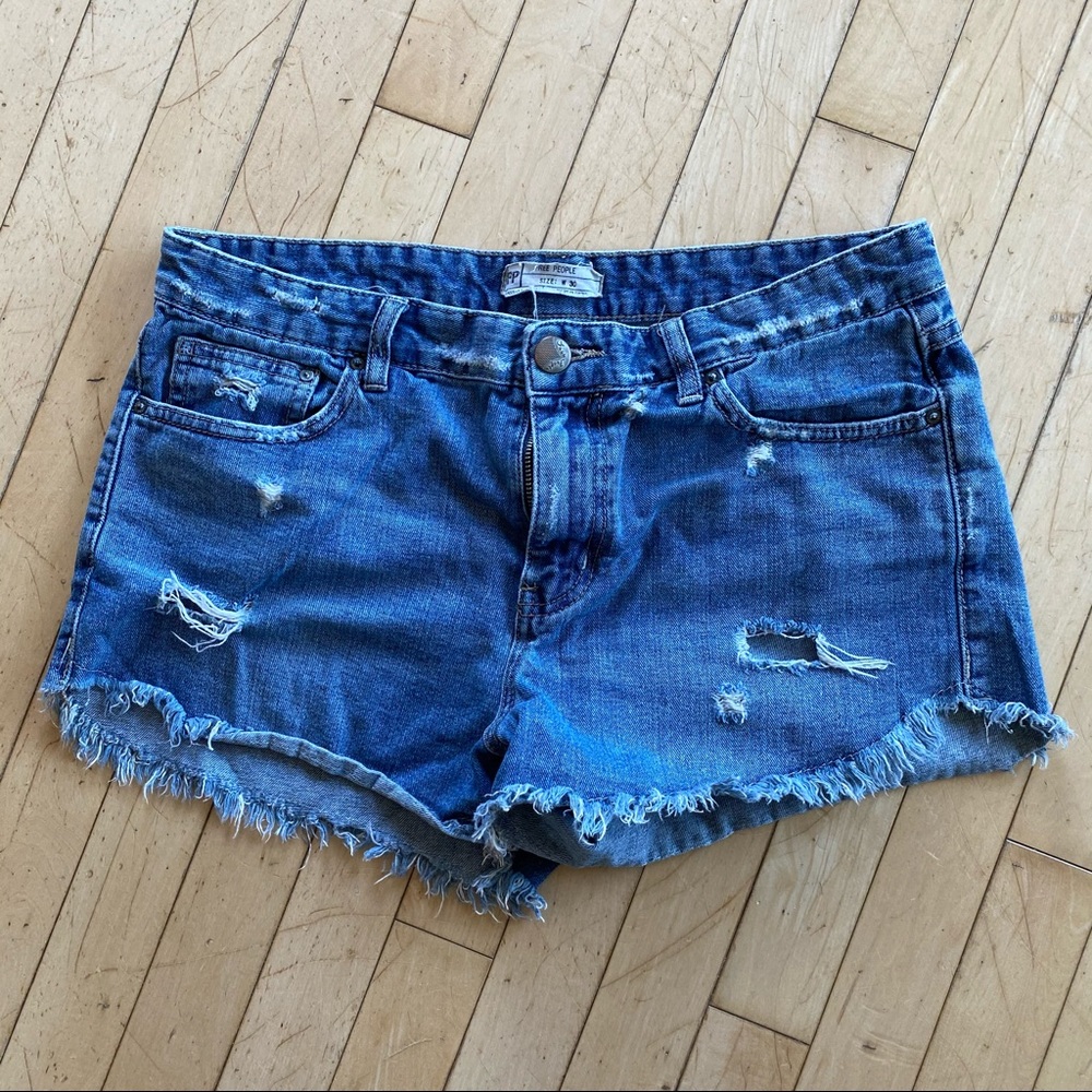 Free People Cut Off Jean Shorts